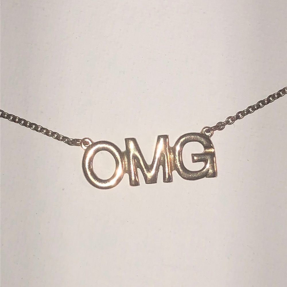 Gold "OMG" Necklace